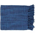 Surya TOR005-4959 1 x 10 100% Cotton Throw, Cobalt, Navy