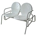 Buffalo Tools AmeriHome Double Seat Glider Chair, White