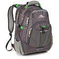 High Sierra Ballistic Nylon XBT TSA Backpack Charcoal, Silver & Kelly Green