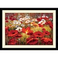 Amanti Art Meadow Poppies II Framed Art Print by Lucas Santini, 31.13H x 42.63W