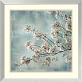 Amanti Art Aqua Blossoms I Framed Art Print by John Seba, 25.88H x 25.88W