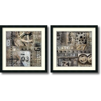 Amanti Art Industrial - Set of 2 Framed Art Print by Dylan Matthews, 26H x 26W