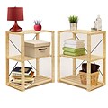 Furinno® 27.2 x 23.6 3-Tier Adjustable Storage Shelf 2-PC Set