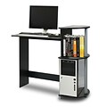 Furinno® Compact Wood & Polyvinyl Chloride Computer Desk; Black & Grey