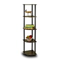 Furinno® 57.7 x 11.6 Polyvinyl chloride Corner Rack Display Shelf; Espresso & Black