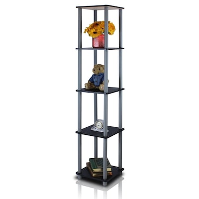 Furinno® 57.7 x 11.6 Rack Display Shelf; Black & Grey