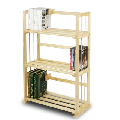 Furinno® 34 x 23.8 Pine Solid Wood Bookshelf