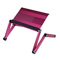 Furinno® Laptop Table Aluminium Alloy Portable Bed Tray Book Stand; Pink
