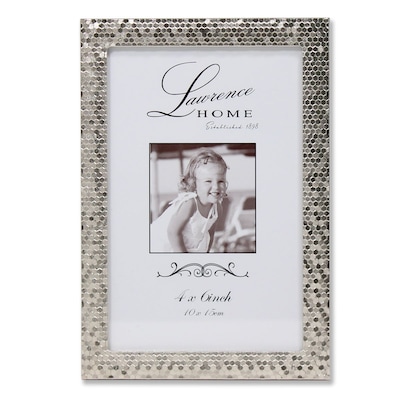 Lawrence Frames 710846 Shimmer Silver Metal 4 x 6 Picture Frame
