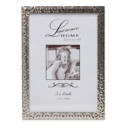 Lawrence Frames 710857 Shimmer Silver Metal 7.52 x 5.55 Picture Frame