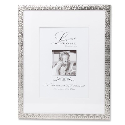 Lawrence Frames 710880 Shimmer Silver Metal 10.51 x 8.54 Picture Frame