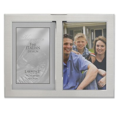 Lawrence Frames 750046D Silver Metal 4 x 6 Picture Frame