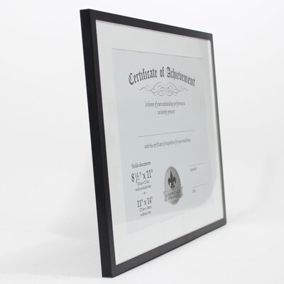 Lawrence Frames 240011 Black Aluminum 14.25 x 11.25 Document Frame