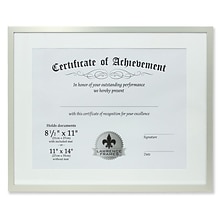 Lawrence Frames 240111 Silver Aluminum 14.25 x 11.25 Document Frame