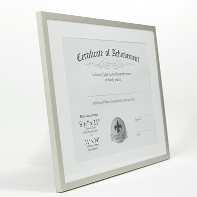 Lawrence Frames 240111 Silver Aluminum 14.25" x 11.25" Document Frame