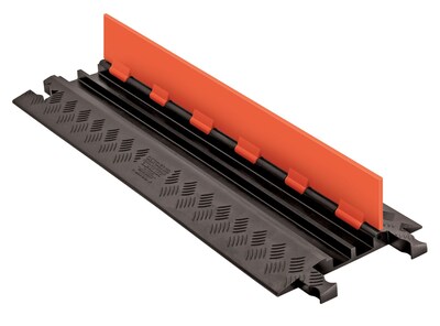 Checkers® Guard Dog® 2 Channel Low Profile Cable Protector With Standard Ramp, Black
