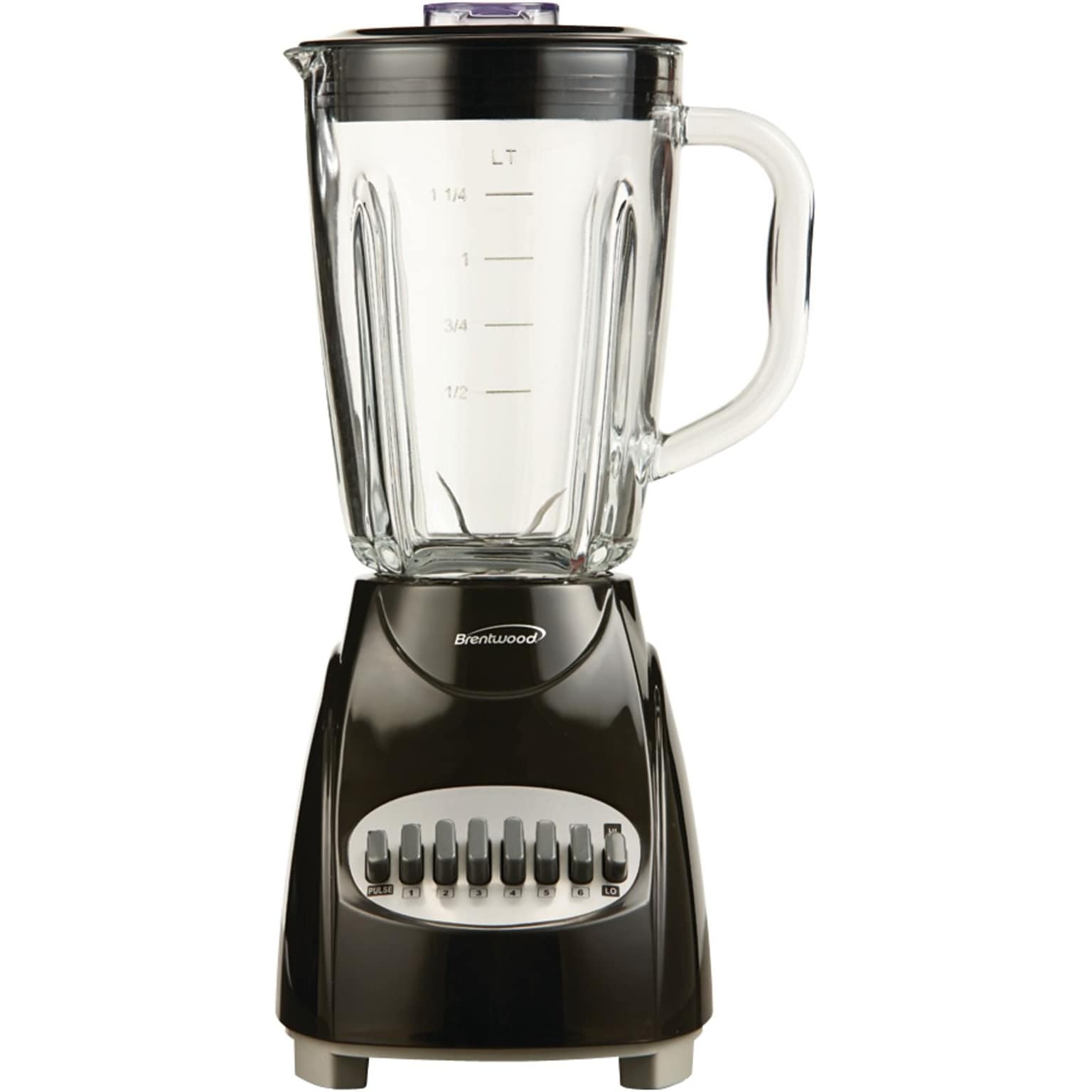 Brentwood 12 Speed Blender With 1.25 Liter Glass Jar; Black