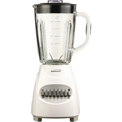 Brentwood 12 Speed Blender With 1.25 Liter Glass Jar; White