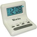 Westclox® 47539 Celebrity Glo-Clox Compact Travel Alarm Clock, White