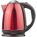 Brentwood® 1.5 Liter Stainless Steel Electric Cordless Tea Kettle, Red