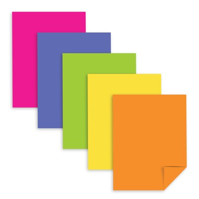 Astrobrights Colored Cardstock, 8.5 x 11, 65 lbs Eco 5-Color Item# 98853