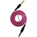 iessentials 3.3 Flat Male to Male Auxiliary Cable, Pink