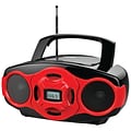 Naxa® NPB-264 MP3/CD Mini Boombox and USB Player, Red