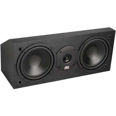 MTX® MONITOR6C 100W RMS Dual 6.5 Two-Way Center Channel Speaker, Black Ash