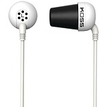 Koss® PLUG Noise-Isolating In-Ear Headphones, White