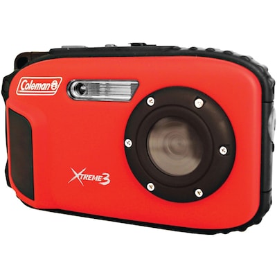Coleman® Xtreme3 C9WP Waterproof Digital Camera, 20 MP, Red
