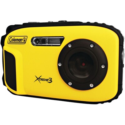 Coleman® Xtreme3 C9WP Waterproof Digital Camera, 20 MP, Yellow
