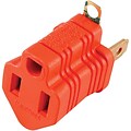 GE Polarized Grounding Adapter Plug, Orange
