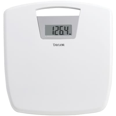 Taylor 70484012 Digital Scale With Antimicrobial Platform; White/Silver