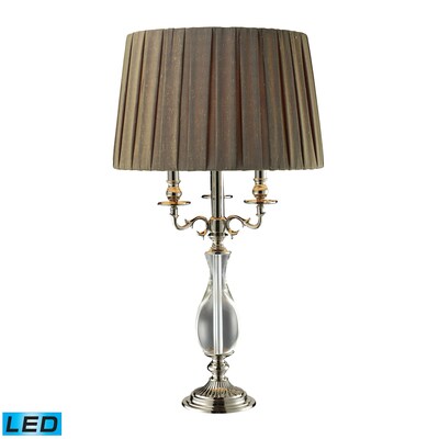 Dimond Lighting Deshler 582D1984-LED9 28 Table Lamp, Polished Nickel/Clear