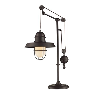 Dimond Lighting Farmhouse 58265072-19 32" Compact Fluorescent Table Lamp; Oiled Bronze