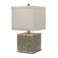 Dimond Lighting Silver Bamboo 582112-11199 22 Incandescent Table Lamp; Silver Leaf