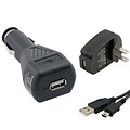 Insten® 313011 3-Piece Universal Car Charger Bundle For USB Charging Cable