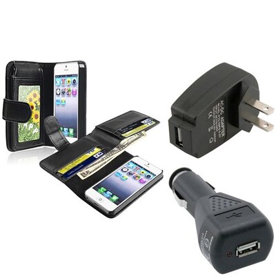Insten® 932985 3-Piece iPhone Car Charger Bundle For Apple iPhone 5/5S