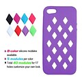Insten® Module Skin Cover F/iPhone 5/5S; Electric Purple