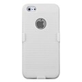 Insten® Hybrid Rubberized Holster F/iPhone 5/5S, Solid Ivory White