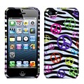 Insten® Phone Protector Cover F/iPhone 5/5S; Peace and Zebras (2D Silver)