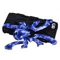 Insten® Spiderbite Hybrid Protector Cover F/iPhone 5/5S; Blue Lightning/Black