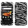 Insten® Phone Protector Case For Samsung M820 Galaxy Prevail; Zebra Skin Silver