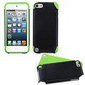 Insten® Fusion Hybrid Cover For iPod Touch 5th Gen; Green/Black