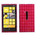 Insten® Argyle Candy Skin Cover For Nokia Lumia 920, Hot-Pink