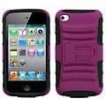 Insten® Advanced Armor Protector Cover With Stand For iPod Touch 4th Gen, Hot-Pink/Black