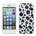 Insten® Argyle Candy Skin Cover F/iPhone 5/5S, Jagged Colorful Leopard