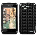 Insten® Argyle Candy Skin Cover For HTC ADR6330 Rhyme; Smoke Pane