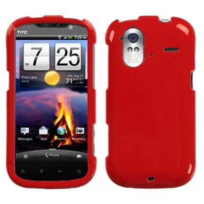 Insten® Protector Case For HTC Amaze 4G; Solid Flaming Red