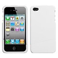 Insten® Phone Protector Cover F/iPhone 4/4S; Solid Ivory White Slash